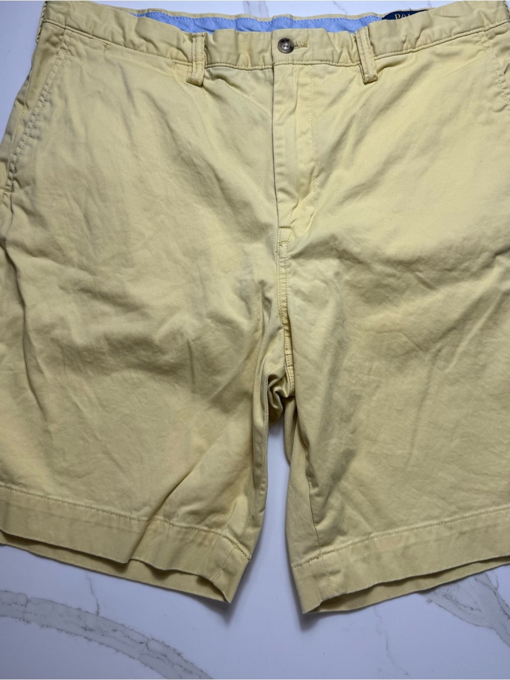Polo Men’s Cotton Chino Shorts in Pale Yellow